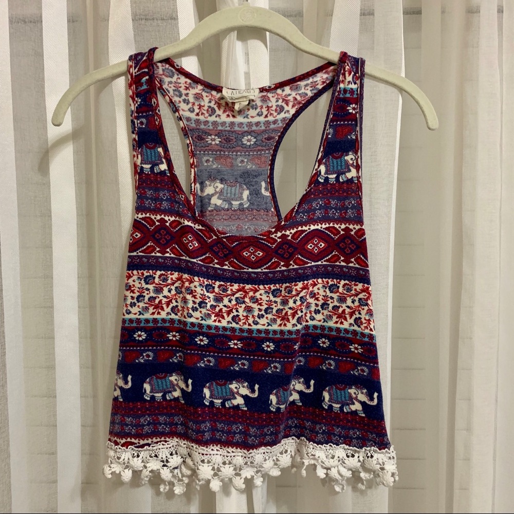 PacSun Patterned Crop Top